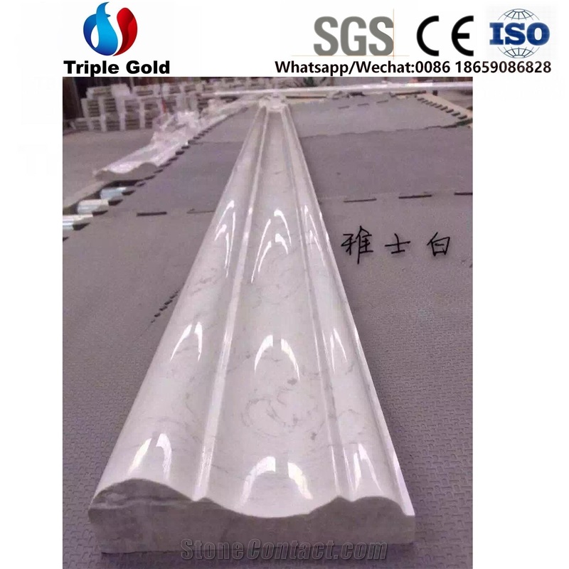 Ariston White Marble Border Lines Interior Stone