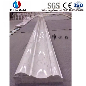 Ariston White Marble Border Lines Interior Stone