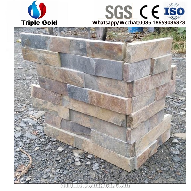 China Multicolor Cultured Slate,Rusty Slate Wall Cladding
