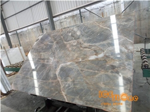 Grey Marble with White Vein/Wooden Marble Floor Slabs&Tiles