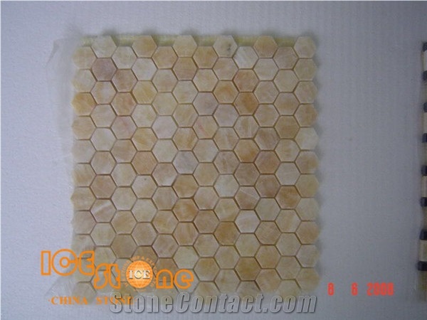 Honey Onyx Mosaic for Wall Cladding