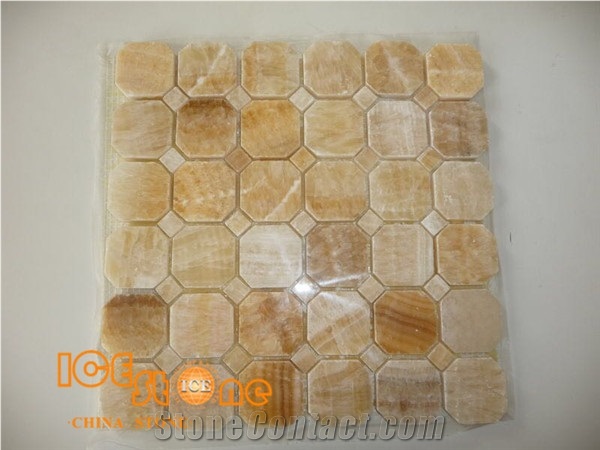 Honey Onyx Mosaic for Wall Cladding