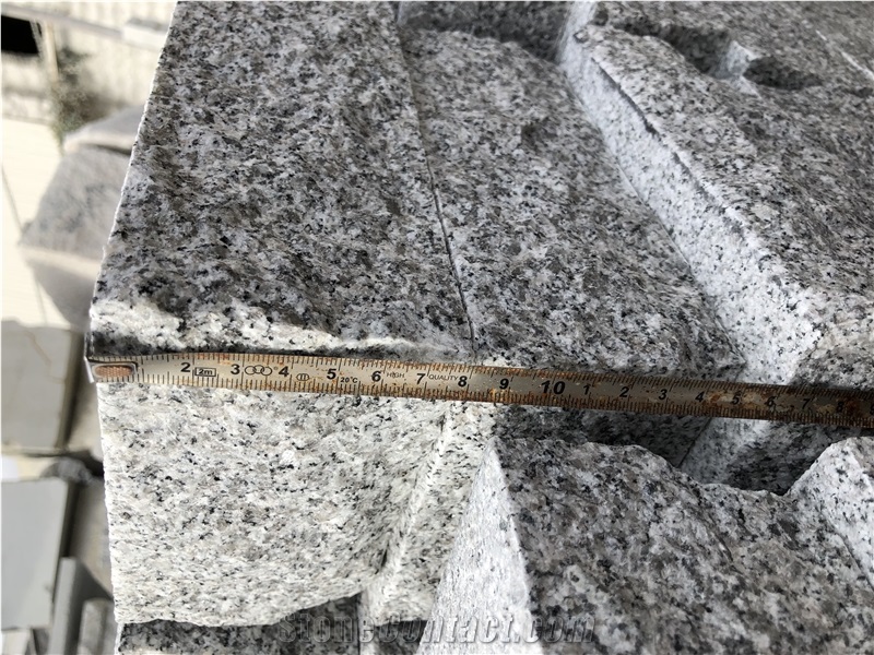 Sesame White Granite G603 Cobble Stone, Cube Stone