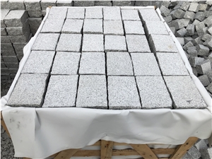 Sesame White Granite G603 Cobble Stone, Cube Stone
