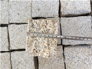 Yellow Granite G682 Paving Stone Cobble Stone Cube Stone