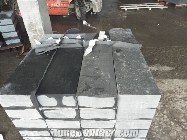 Zhangpu Black Basalt Pavers Flamed Finish
