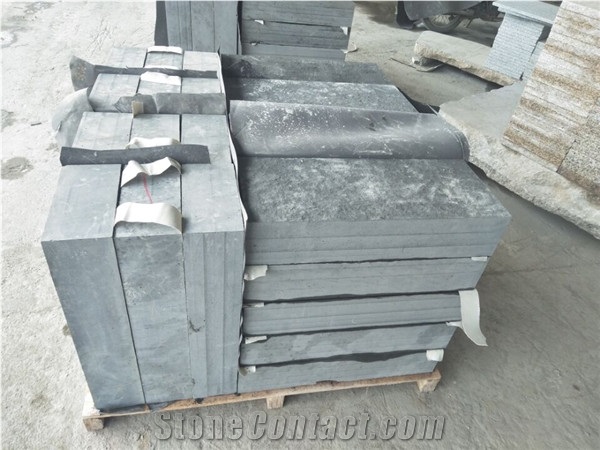 Zhangpu Black Basalt Pavers Flamed Finish