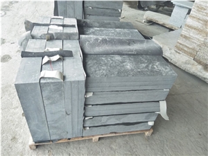 Zhangpu Black Basalt Pavers Flamed Finish