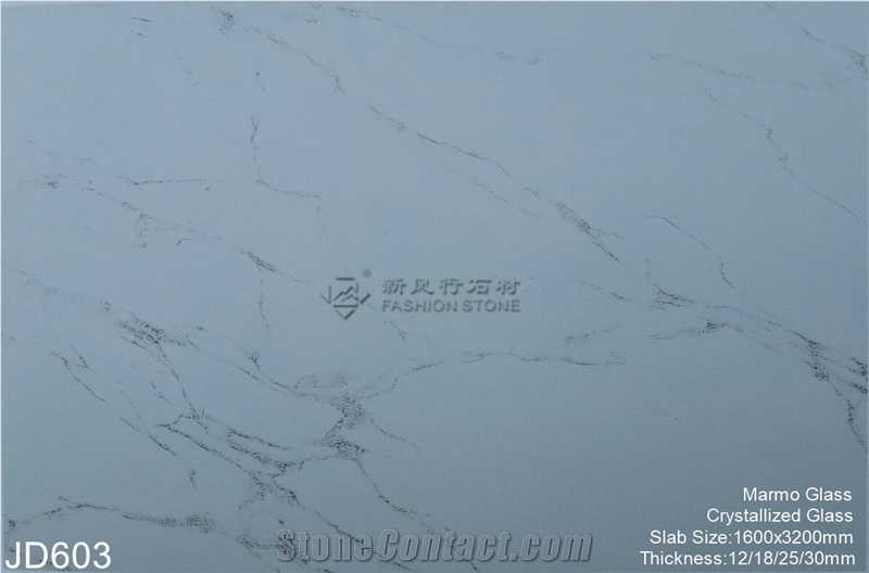 Crystallized Glass Calacatta Marble Slab, Kitchens,Bathrooms,Construction