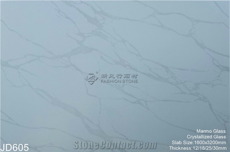 Crystallized Glass Stone Calacatta Marble Slab, Kitchens,Bathrooms,Construction