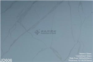 Crystallized Glass Stone Calacatta Marble Slab, Kitchens,Bathrooms,Construction