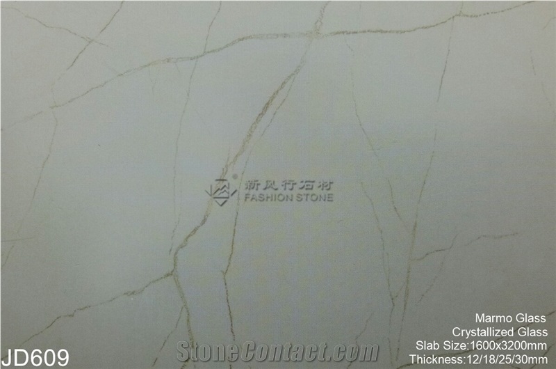 Crystallized Glass Stone Calacatta Marble Slab, Kitchens,Bathrooms,Construction