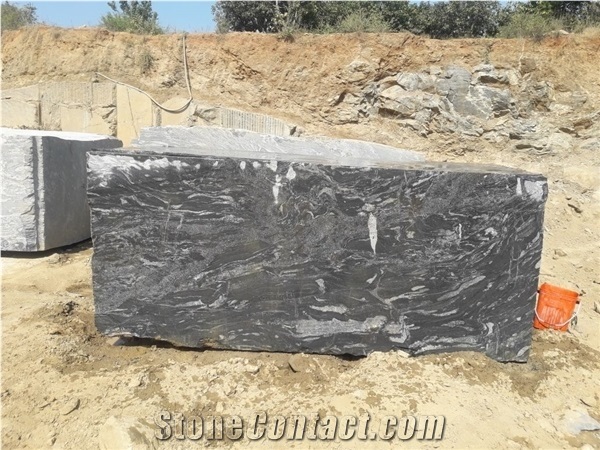 Silver Waves Granite Blocks, Black Forest Granite Block