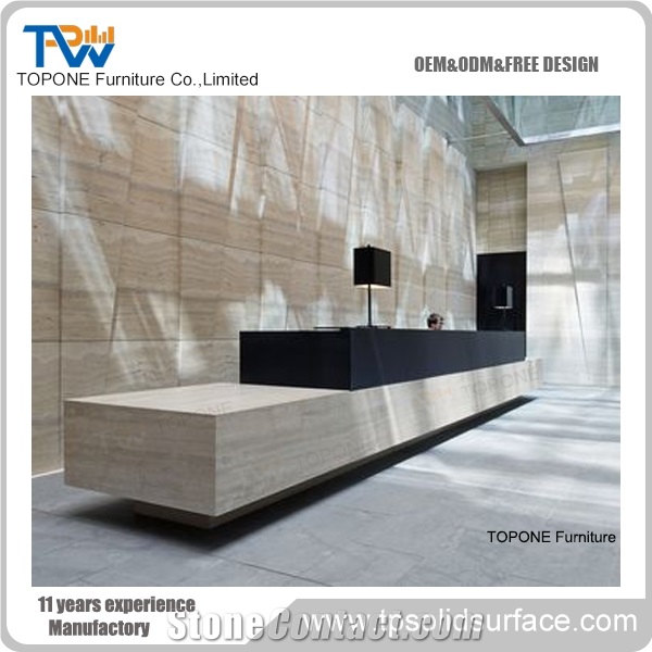 Acrylic Solid Surface Modern Fashionable Style Reception Counter