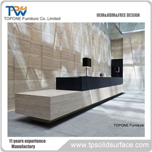 Acrylic Solid Surface Modern Fashionable Style Reception Counter