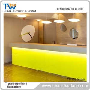 Acrylic Solid Surface Modern Fashionable Style Reception Counter