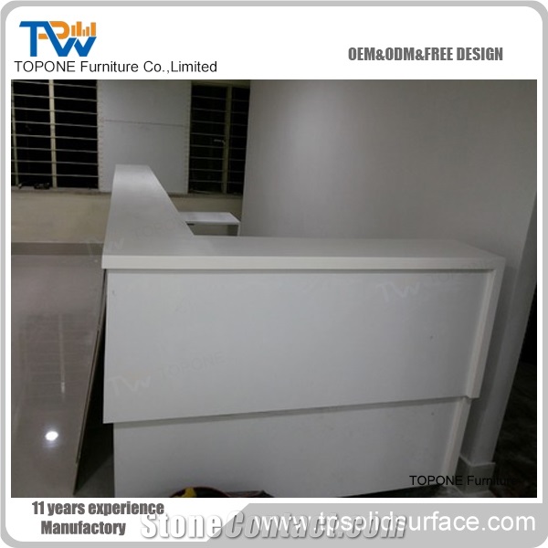 Acrylic Solid Surface Modern Fashionable Style Reception Counter