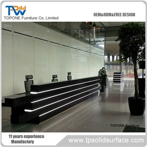 Acrylic Solid Surface Reception Desk Elegant Beautiful Design