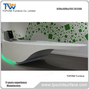 Acrylic Solid Surface Reception Desk Elegant Beautiful Design