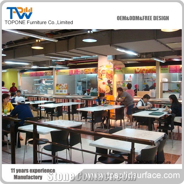 Artificial Marble Top Stainless Steel Frame Dining Table
