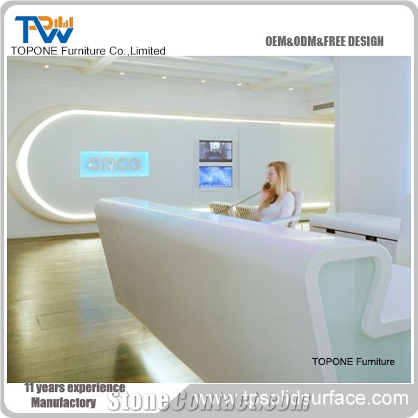 Artificial Marble Used Reception Desk Marble Reception Desk