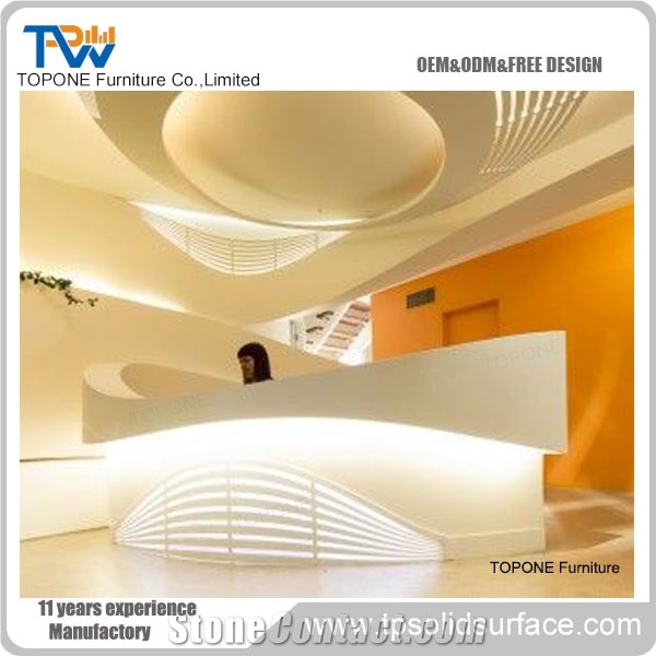 Artificial Marble Used Reception Desk Marble Reception Desk