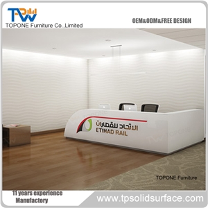 Decorate Table Top Design,Solid Surface Table Tops Reception Counter