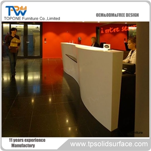 Modern Design Artificial Marble Reception Desk for Office Furniture