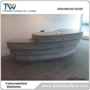 Modern Design Artificial Marble Reception Desk for Office Furniture