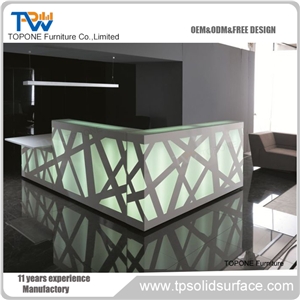 Modern Design Artificial Marble Reception Desk for Office Furniture