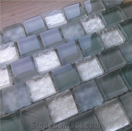 Crackle Crystal Glass Mosaic Tile