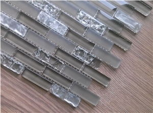 Crackle Crystal Glass Mosaic Tile