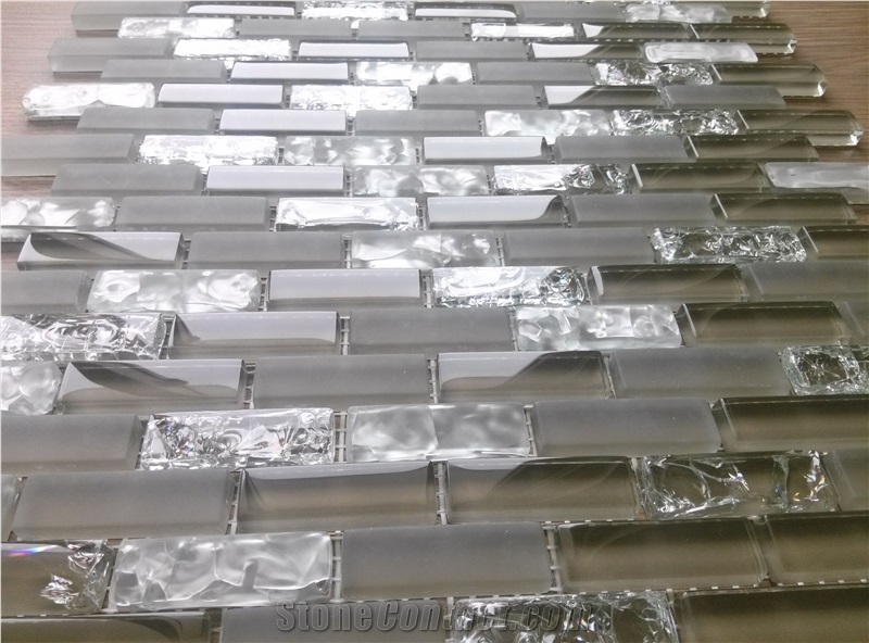 Crackle Crystal Glass Mosaic Tile