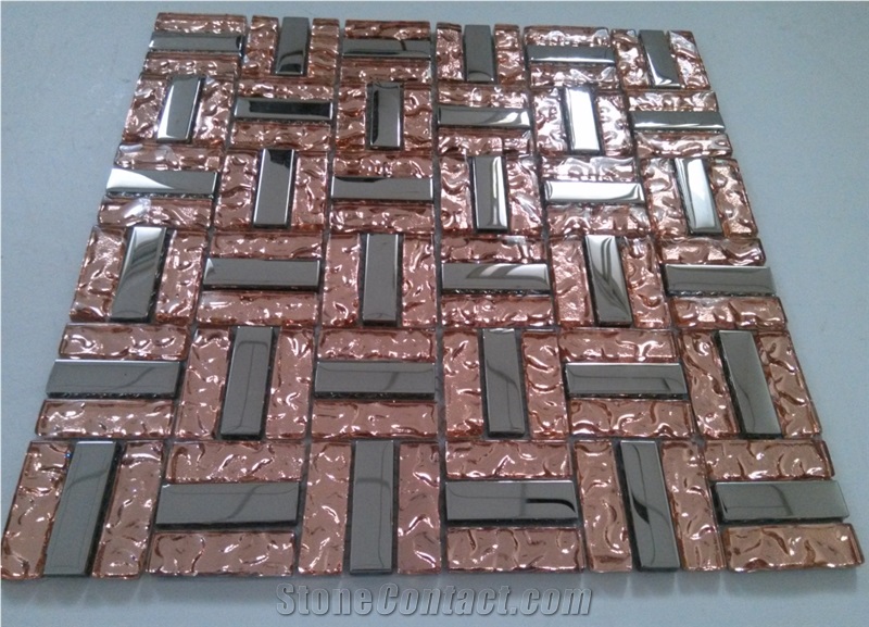Galvanized Glass Mosaic Tile