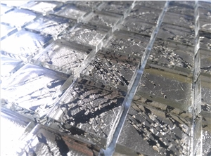 Gold Foil Crystal Glass Mosaic Wall Tile Mesh Mounted