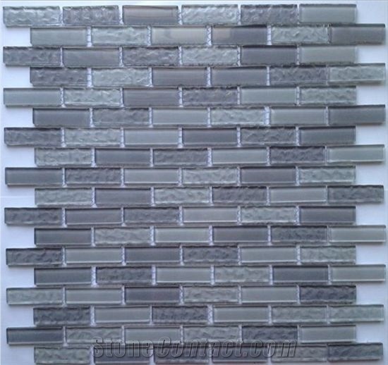 Grey Crystal Glass Mosaic