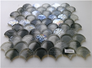 Grey Scale Glass Mesh Mounted Mosaic Kitchen Home Decorate Tile