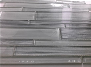 Linear on Glass Surface Random Brick Home Decorate Glass Mosaic Tile