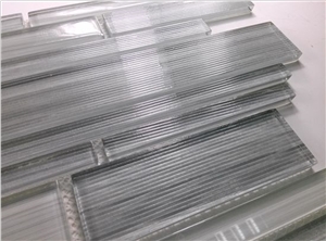 Linear on Glass Surface Random Brick Home Decorate Glass Mosaic Tile