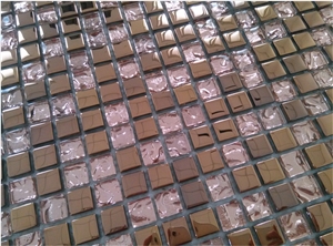 Red Galvanized Glass 15x15mm Mosaic