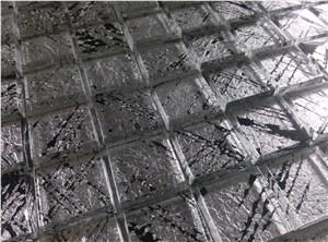 Silver Foiled Crystal Glass 8mm Mosaic Wall Tile