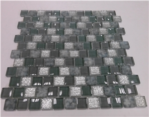 Square Crystal Glass Wall Mosaic Tile