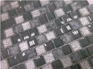 Square Crystal Glass Wall Mosaic Tile