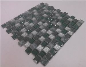 Square Crystal Glass Wall Mosaic Tile
