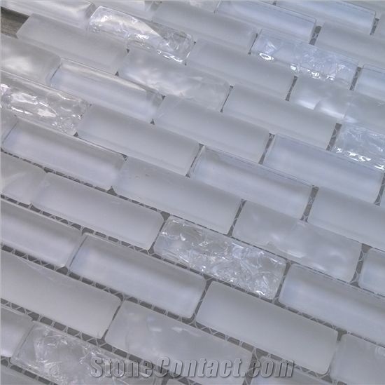 Super White Glass Mosaic Tile