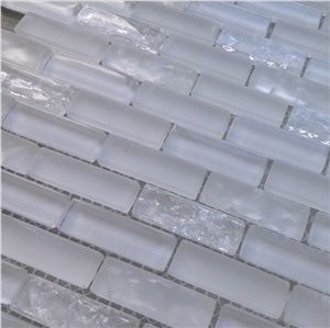 Super White Glass Mosaic Tile