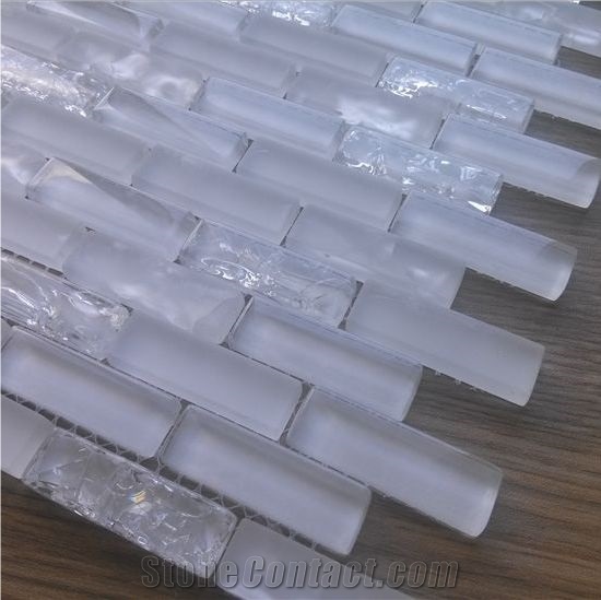 Super White Glass Mosaic Tile