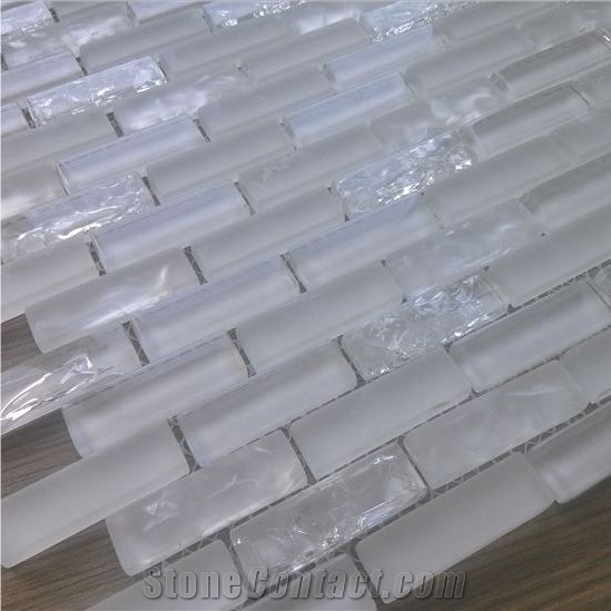 Super White Glass Mosaic Tile