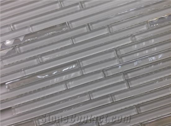 Supper White Glass Mosaic Tile