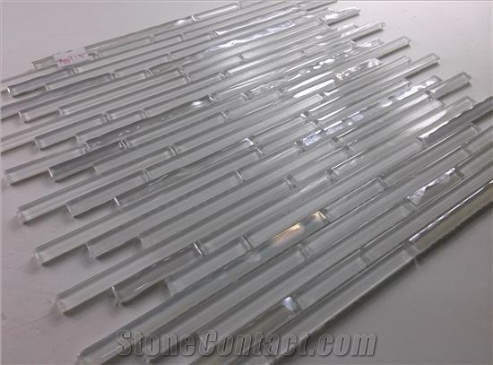 Supper White Glass Mosaic Tile